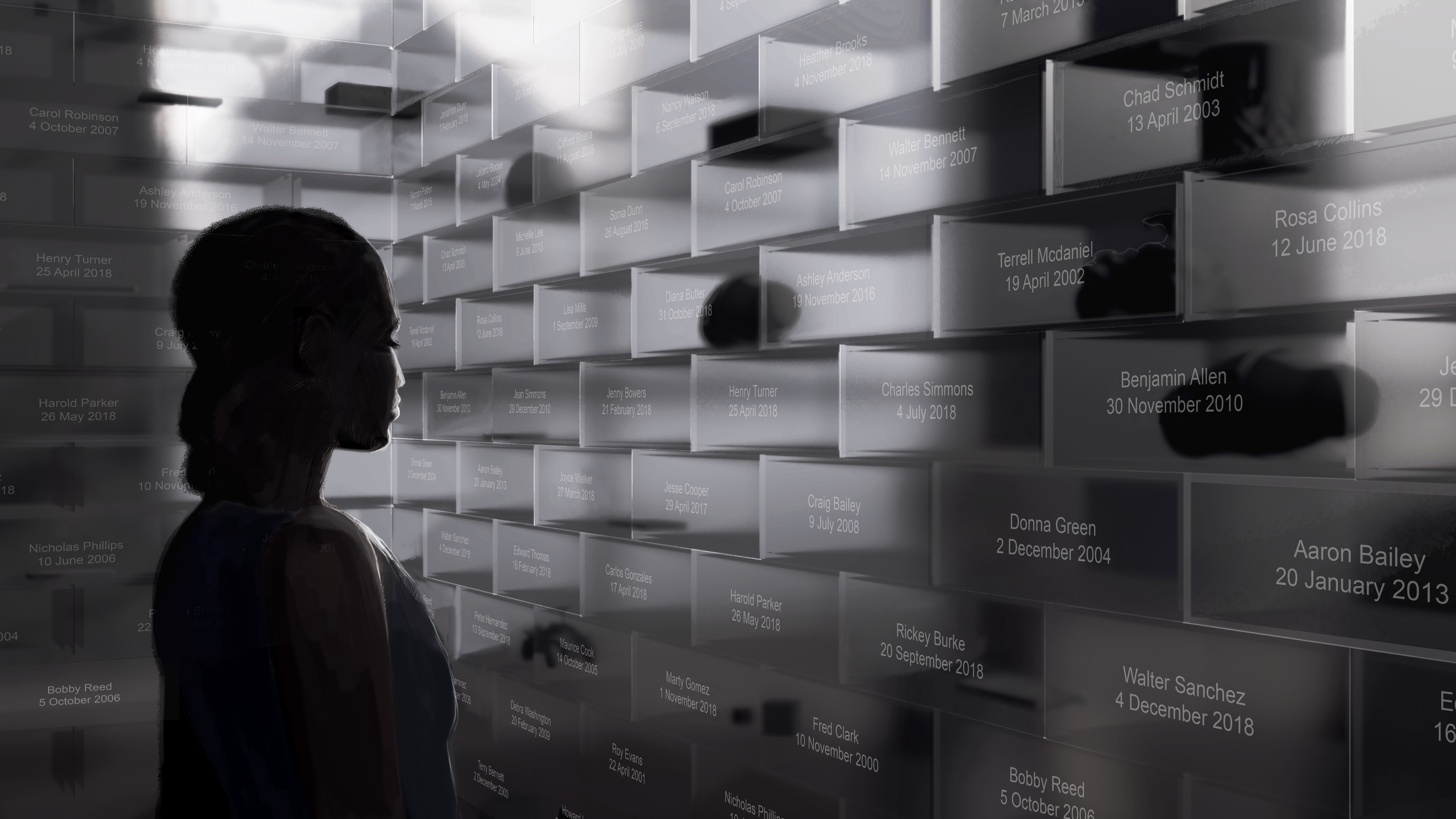 The Gun Violence Memorial Project concept rendering