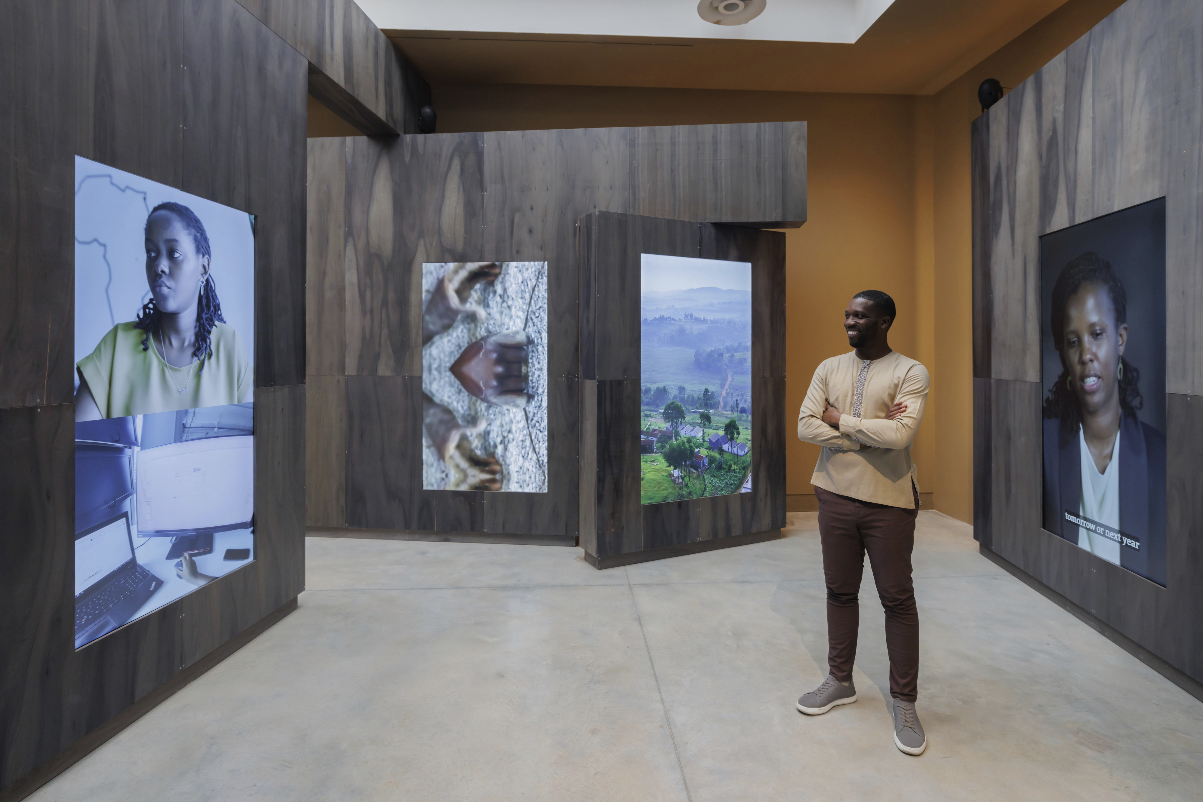 Christian Benimana at the AFRITECT exhibition