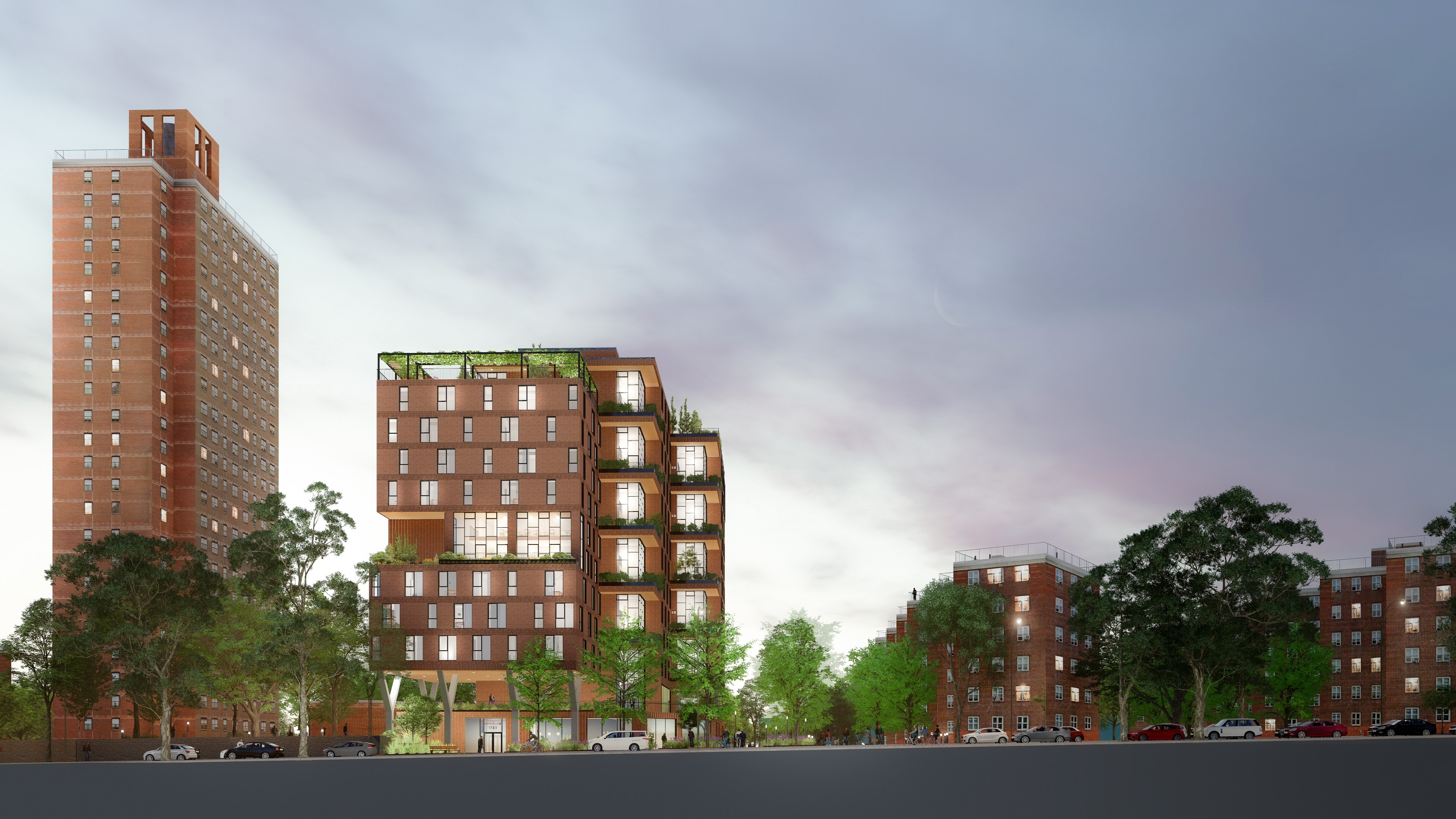 Weeksville rendering across the street