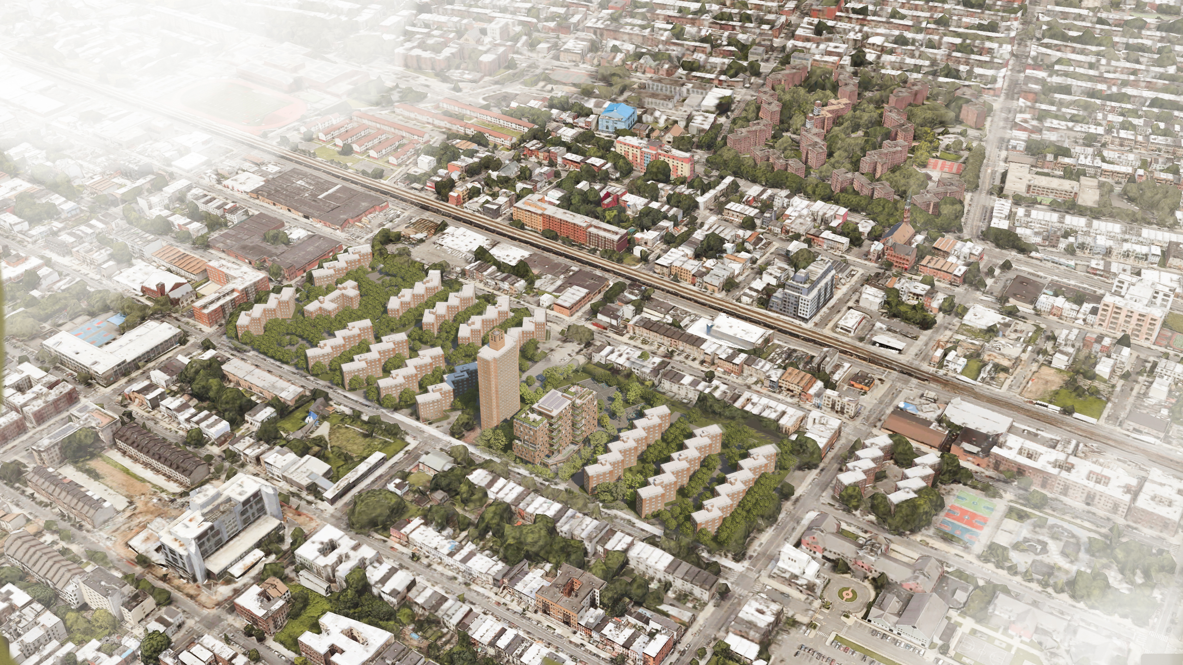 Weeksville aerial