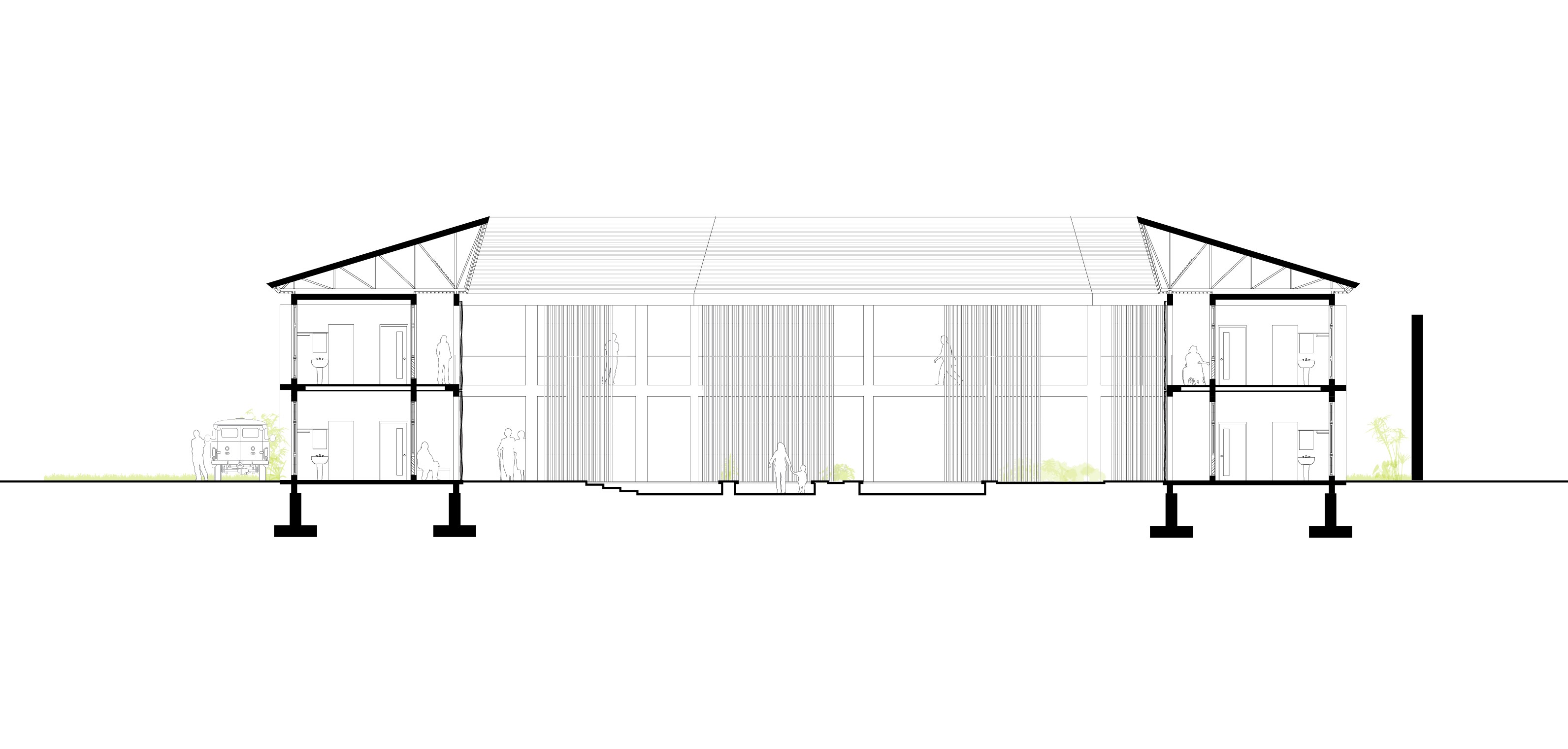GHESKIO TB Hospital Cross Section