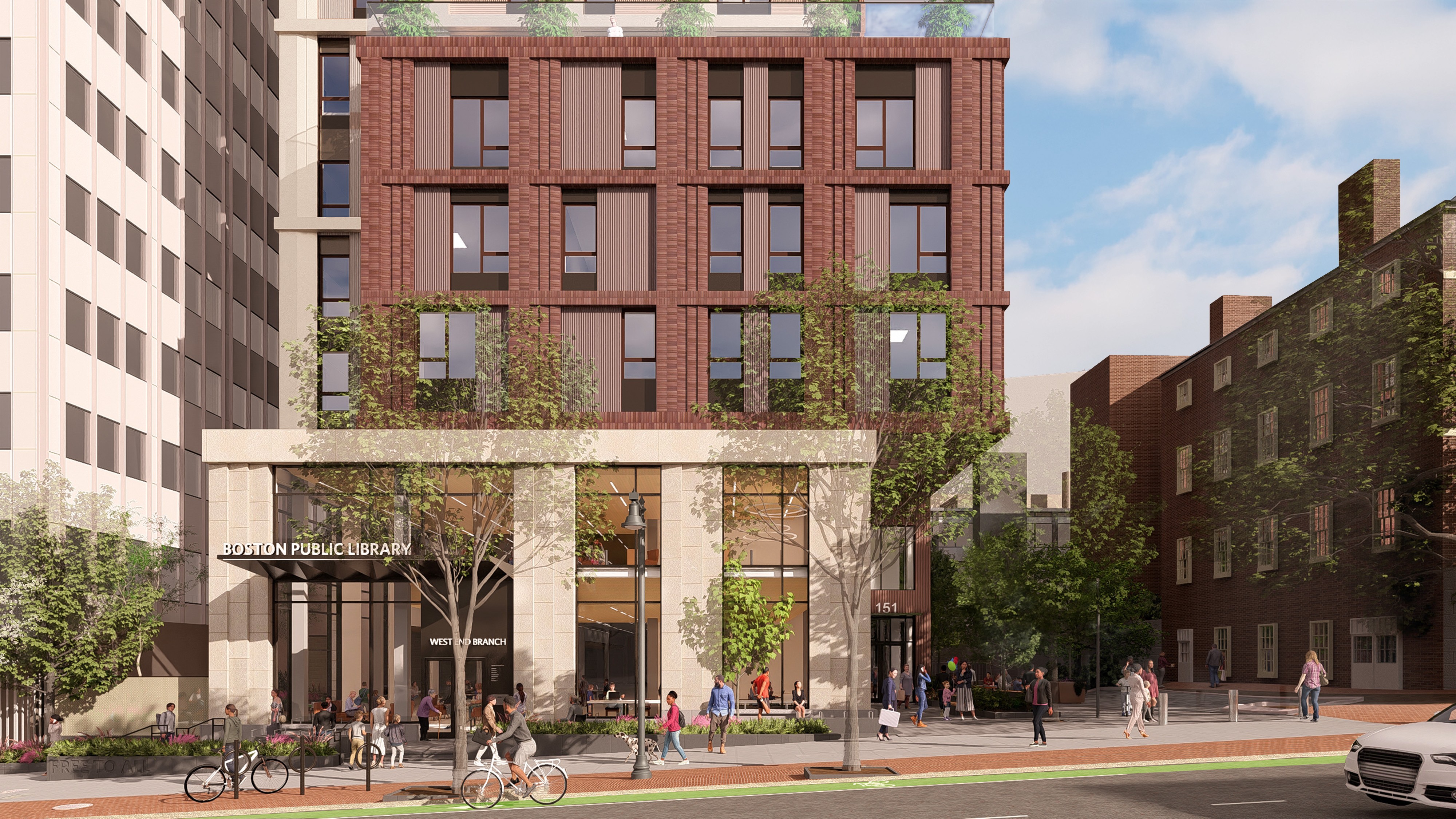 West End Library and Housing Render