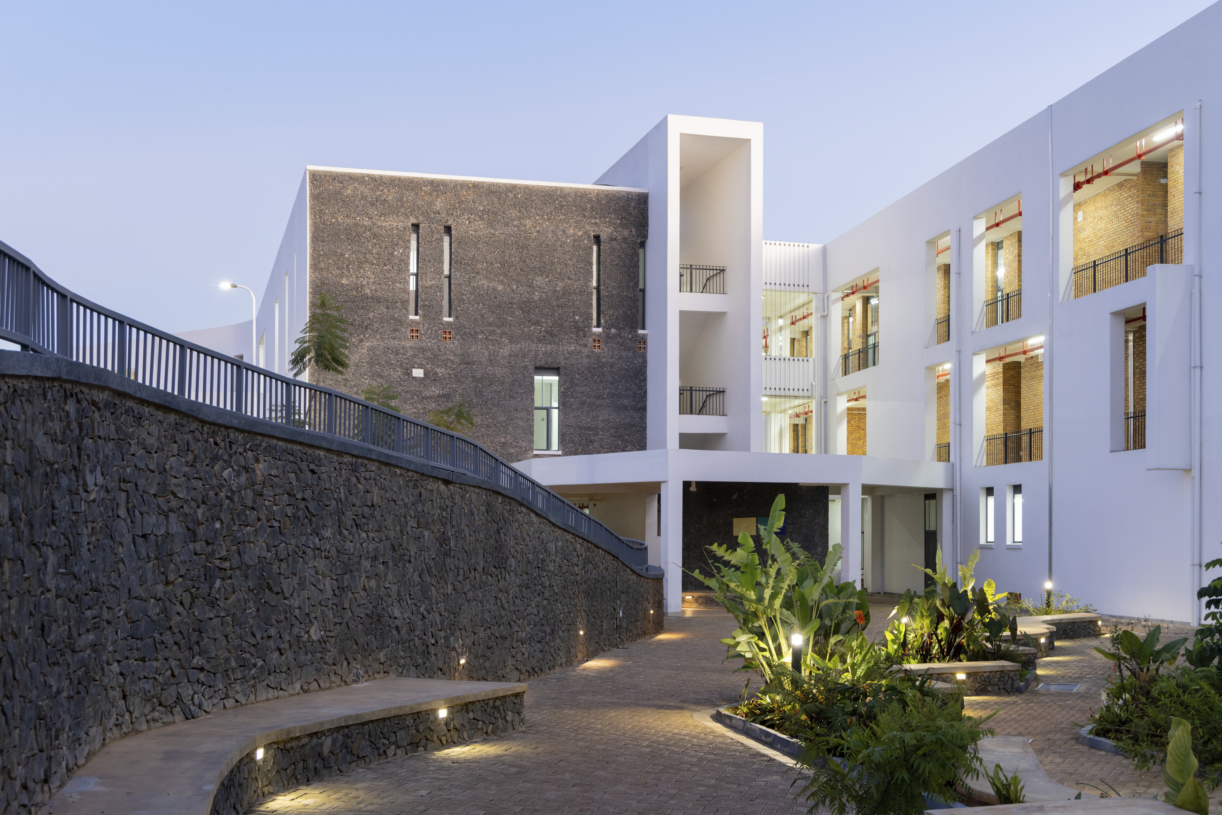 Munini District Hospital courtyard