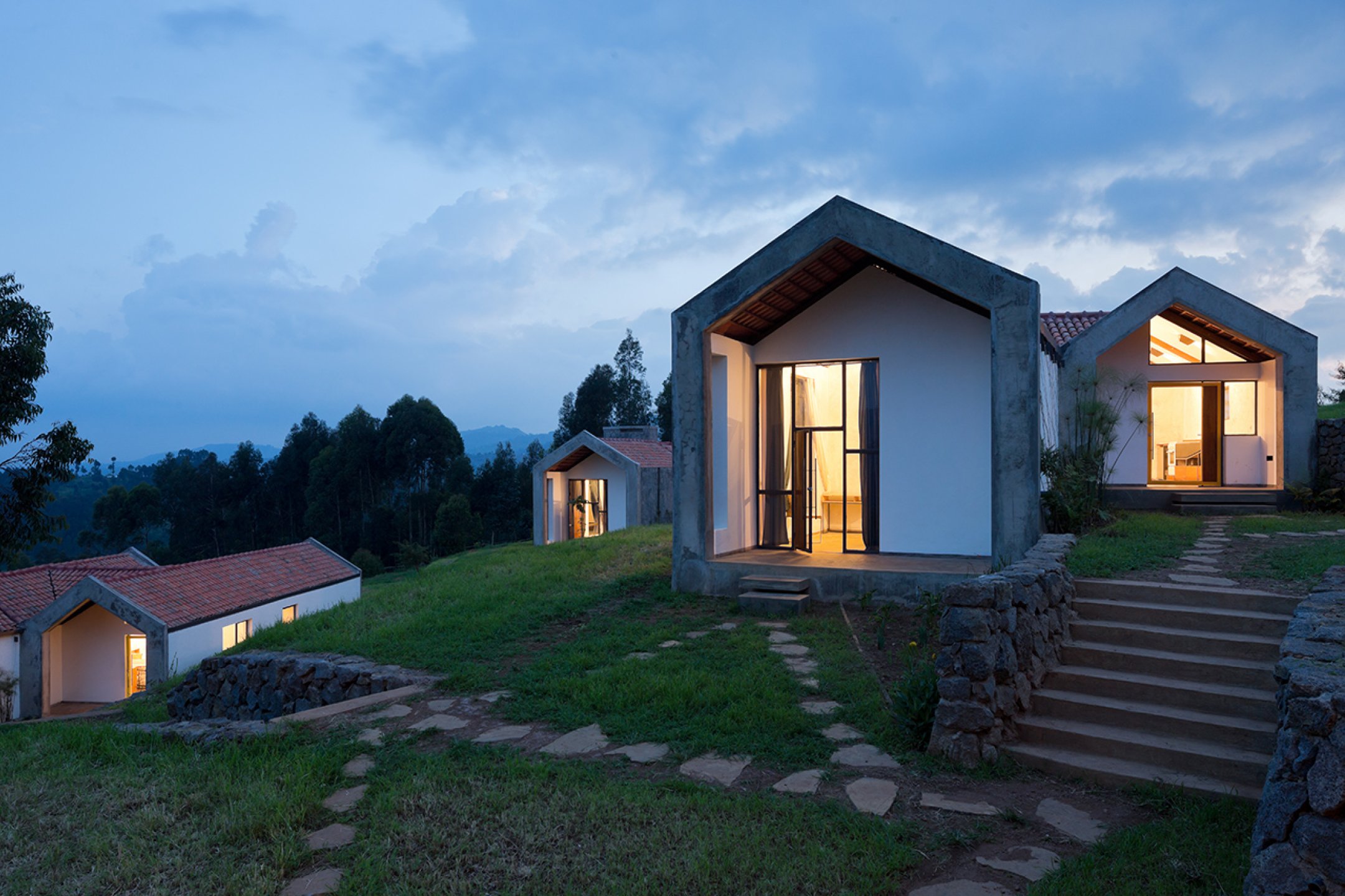 Photo of Butaro Doctors' Housing, Photo by Iwan Baan, Totality of the Building