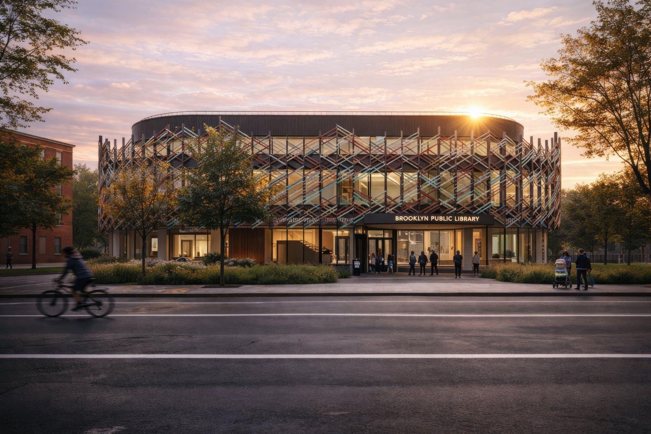 BPL New Lots Entrance, rendering enhanced with AI