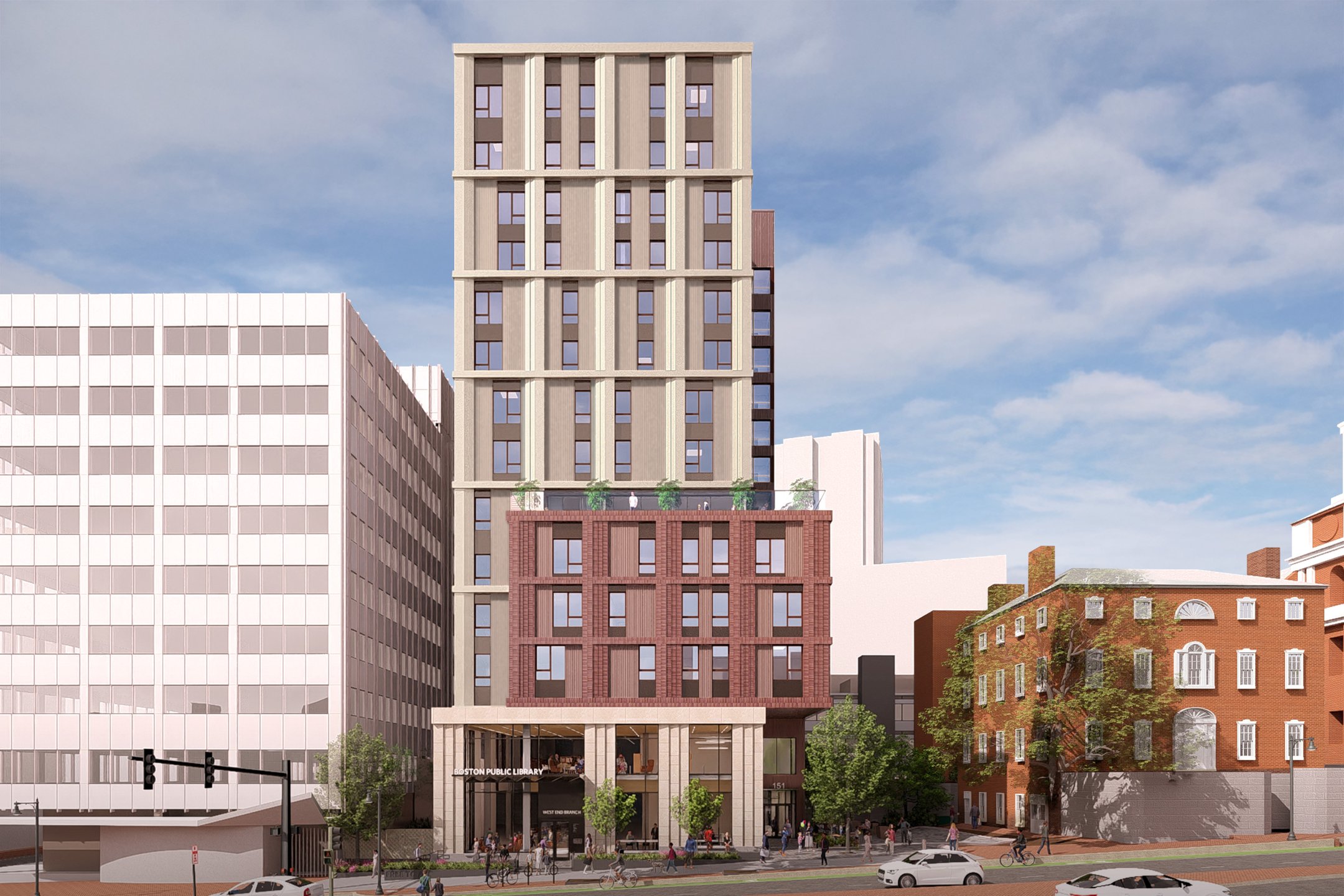 West End Library and Housing Render