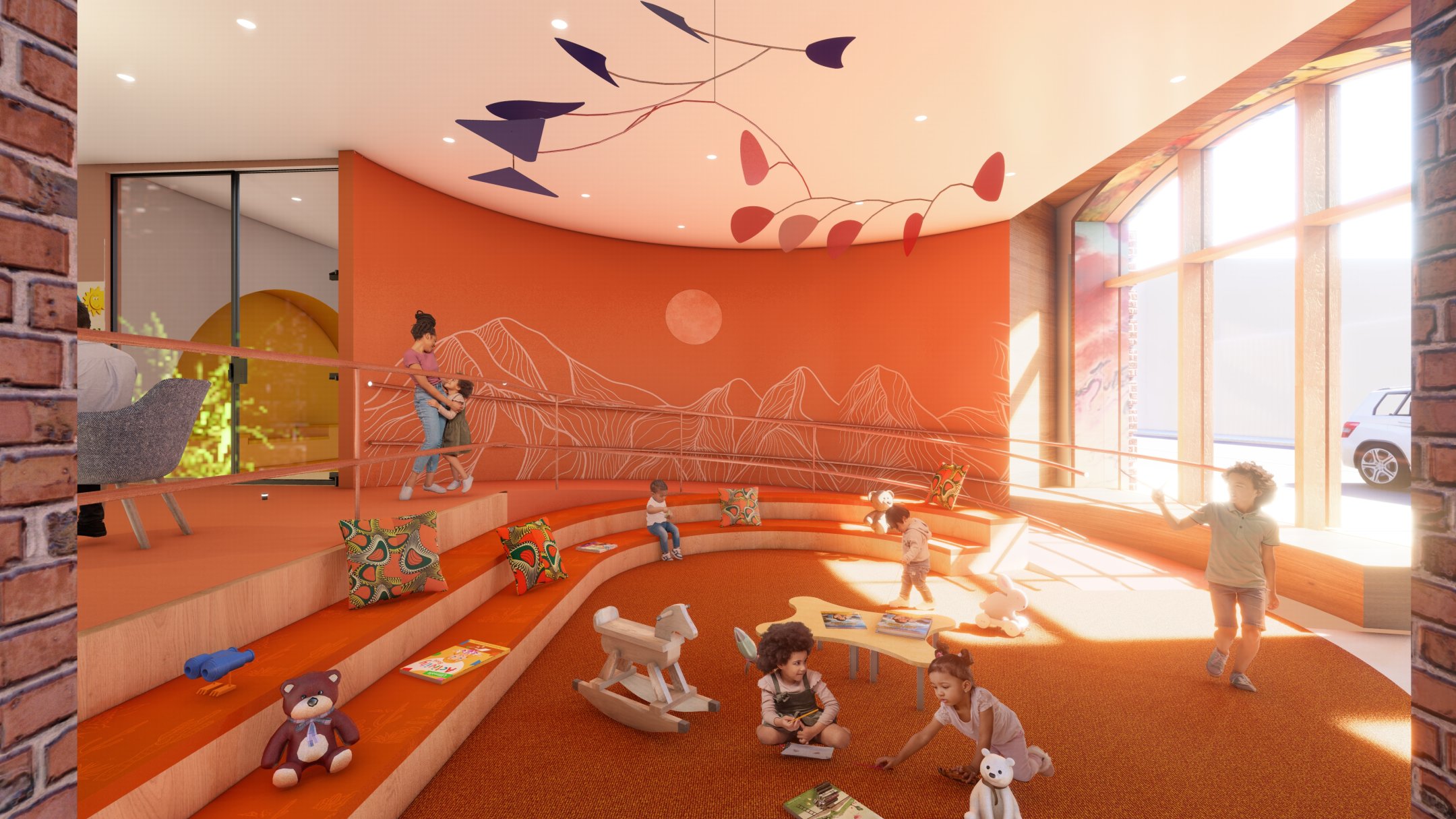 Children's Services of Roxbury family waiting room