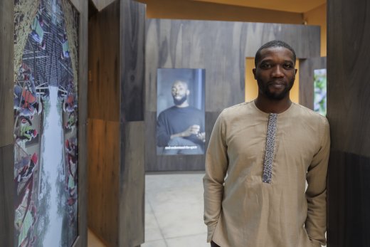 Christian Benimana at the AFRITECT exhibition