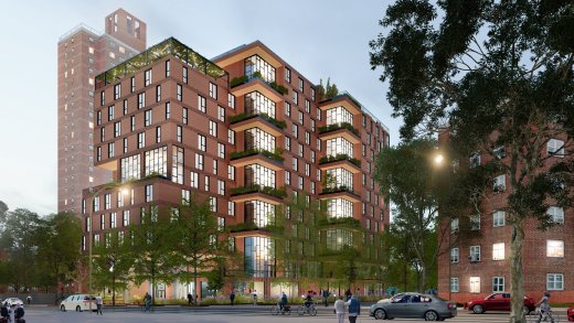 Weeksville rendering dusk