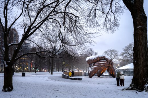 Embrace in winter