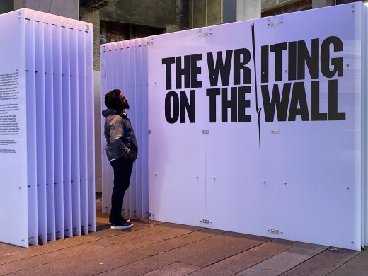The Writing on the Wall exhibit on the High Line