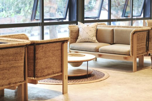 fabricated furniture of the Norrsken Kigali House, created by MASS designers
