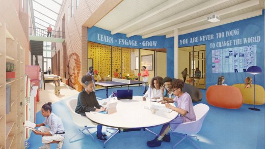 Children's Services of Roxbury welcome lounge