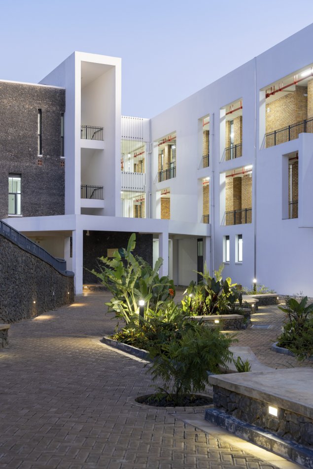 Munini District Hospital courtyard
