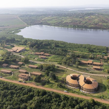 © Iwan Baan. Aerial of the RICA Campus