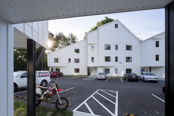 An exterior image of the Maple Street Housing
