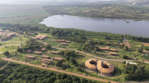 © Iwan Baan. Aerial of the RICA Campus