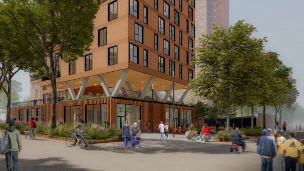 Weeksville rendering streetlevel